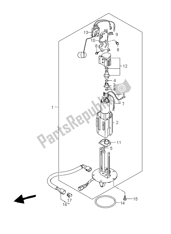 Tutte le parti per il Pompa Di Benzina del Suzuki GSR 600A 2010