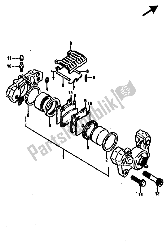 Toutes les pièces pour le étriers Arrière du Suzuki RG 500 Gamma 1986