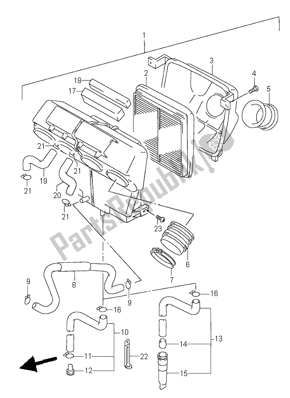 Tutte le parti per il Filtro Dell'aria del Suzuki RF 600R 1995