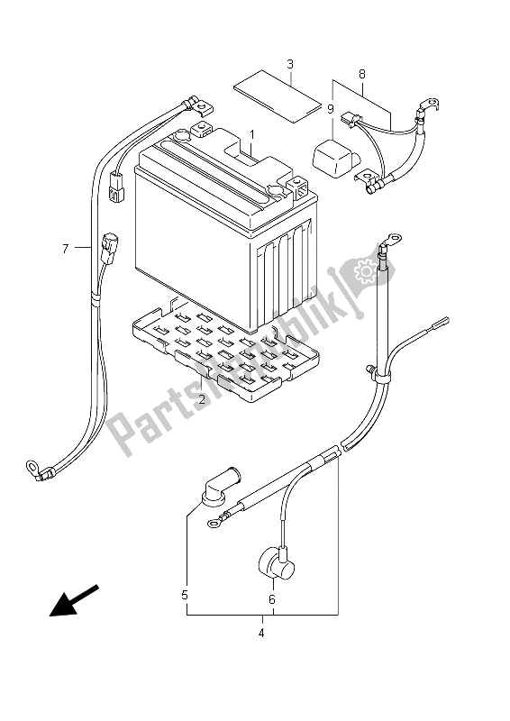 Tutte le parti per il Batteria (sfv650 E21) del Suzuki SFV 650A Gladius 2012