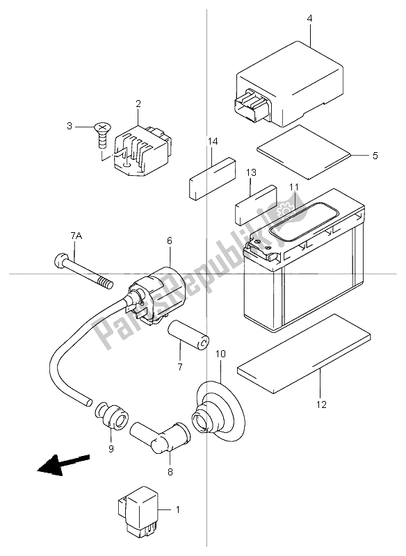 All parts for the Electrical of the Suzuki TR 50S Street Magic 1998