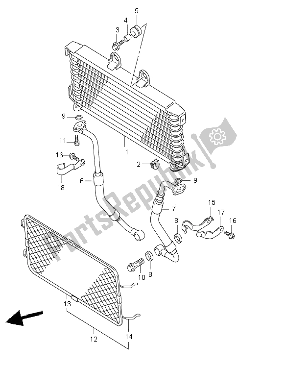 Todas las partes para Enfriador De Aceite de Suzuki GSF 1200 NS Bandit 2002