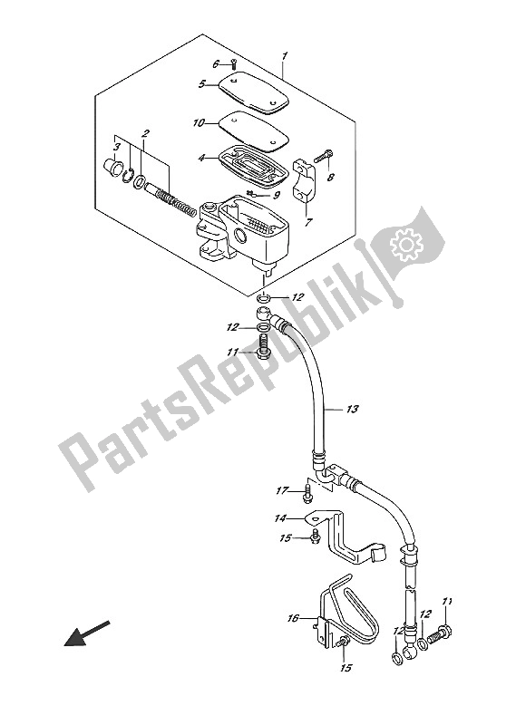 Todas las partes para Cilindro Maestro Delantero de Suzuki VL 1500 BT Intruder 2016