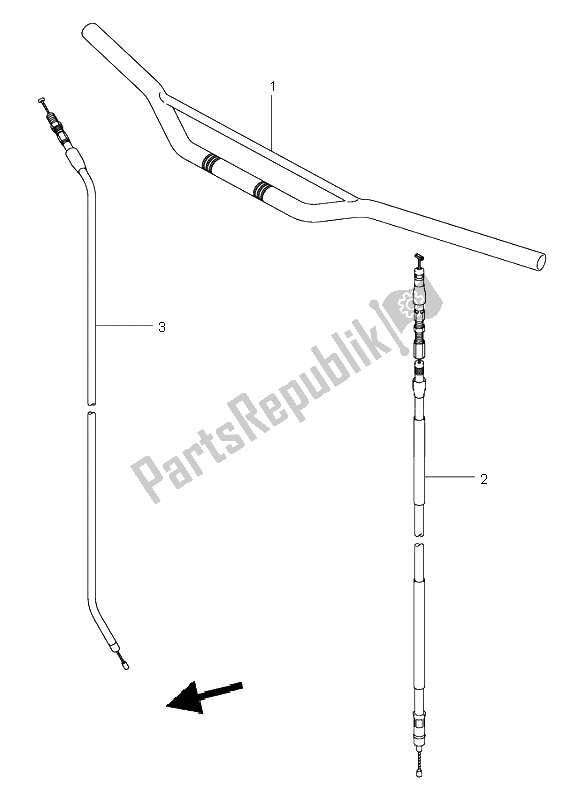 Tutte le parti per il Manubrio del Suzuki RM 250 2004