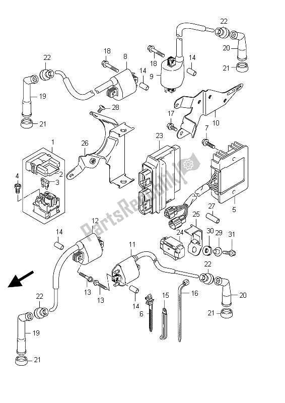 Todas las partes para Eléctrico (vl800 E19) de Suzuki C 800 VL Intruder 2012