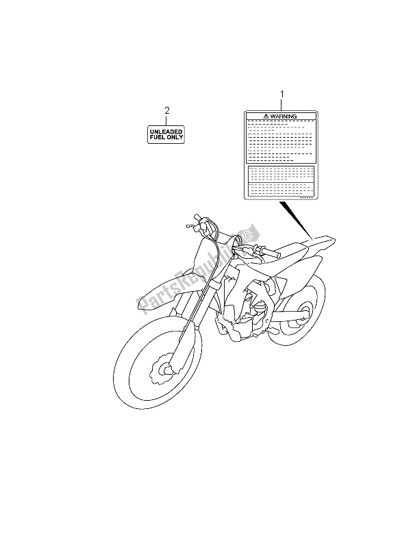 Tutte le parti per il Etichetta del Suzuki RM Z 450 2009