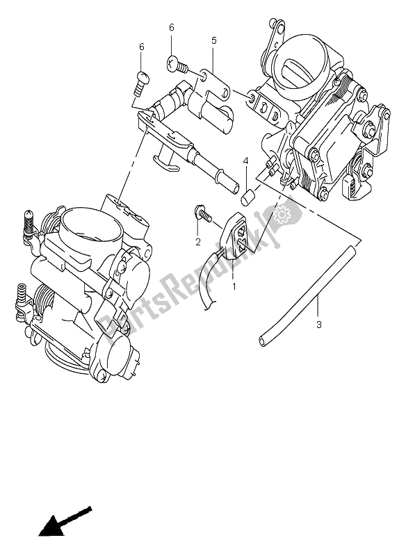Alle onderdelen voor de Brandstof Toevoerleiding van de Suzuki DL 1000 V Strom 2005