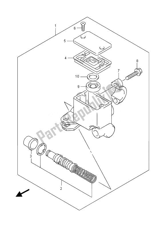 Wszystkie części do Przedni Cylinder G?ówny Suzuki LT A 750 XZ Kingquad AXI 4X4 2014