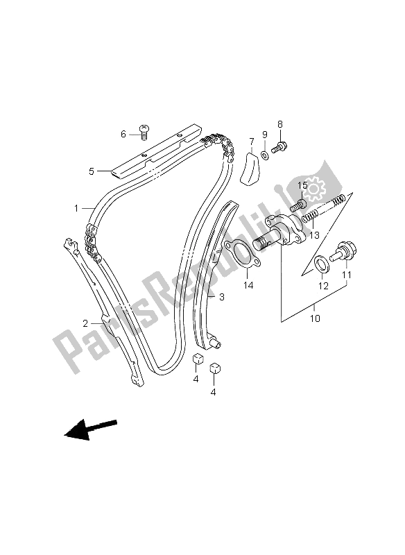 All parts for the Cam Chain of the Suzuki GSF 1200 Nsnasa Bandit 2006