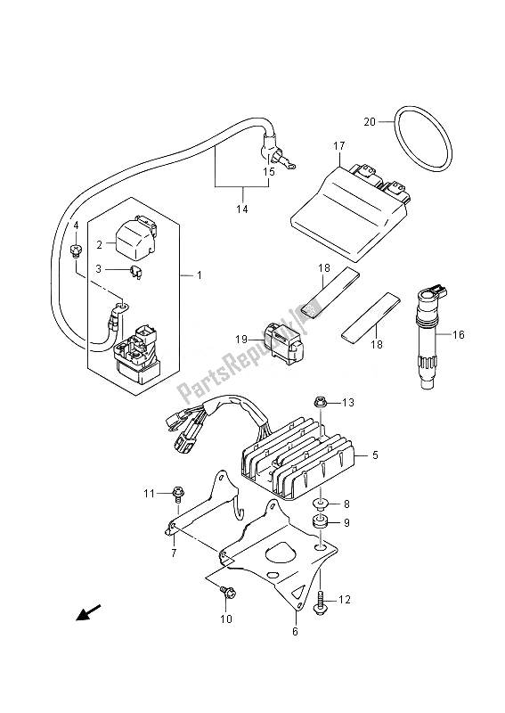 Todas las partes para Eléctrico de Suzuki GSF 1250 SA Bandit 2014