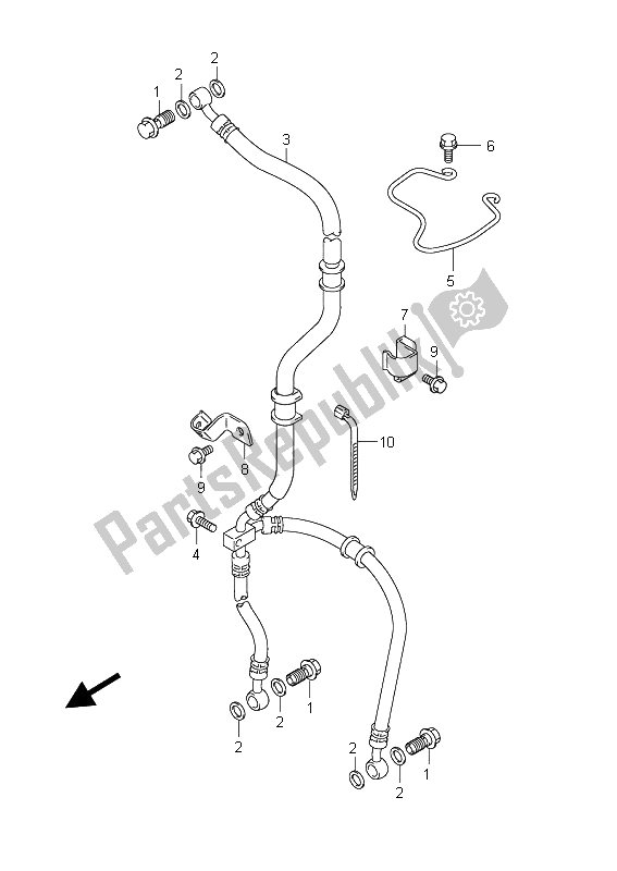 Toutes les pièces pour le Flexible De Frein Avant (an400 E19) du Suzuki Burgman AN 400 AZA 2011