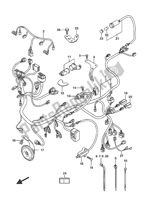 Todas las partes para Mazo De Cables (uh200a P19) de Suzuki UH 200A Burgman 2016