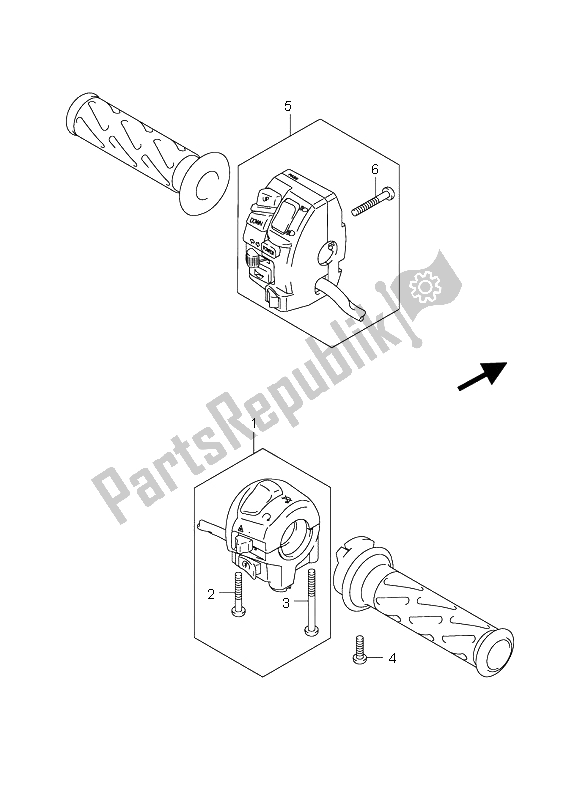 Todas las partes para Interruptor De Mango (an650) de Suzuki AN 650A Burgman Executive 2009