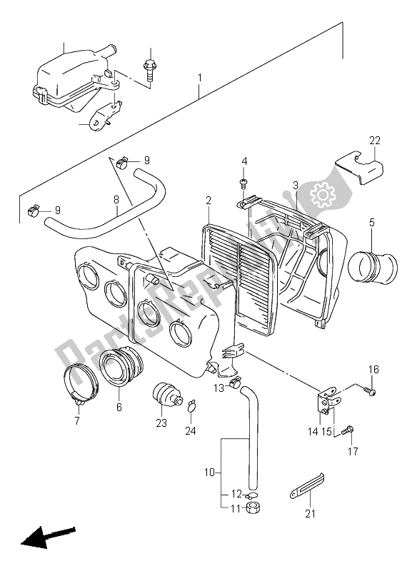 Todas las partes para Filtro De Aire de Suzuki GSX R 1100W 1998