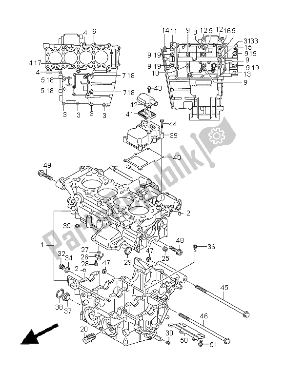 Toutes les pièces pour le Carter du Suzuki GSX R 750 2008