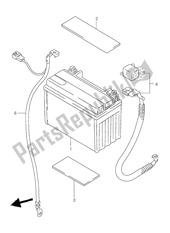 Tutte le parti per il Batteria del Suzuki GSX 750F 2003