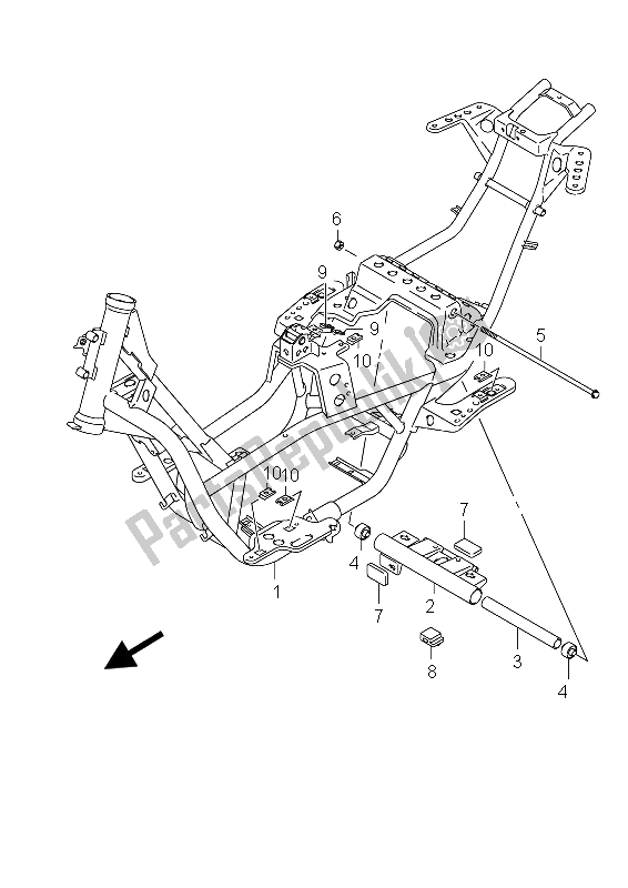 Tutte le parti per il Telaio del Suzuki UH 125 Burgman 2011