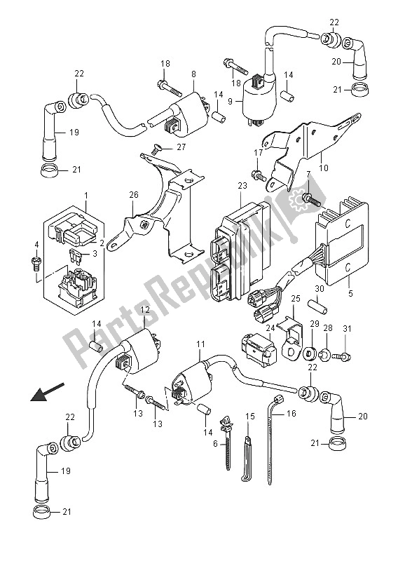 All parts for the Electrical (vz800 E19) of the Suzuki VZ 800 Intruder 2016