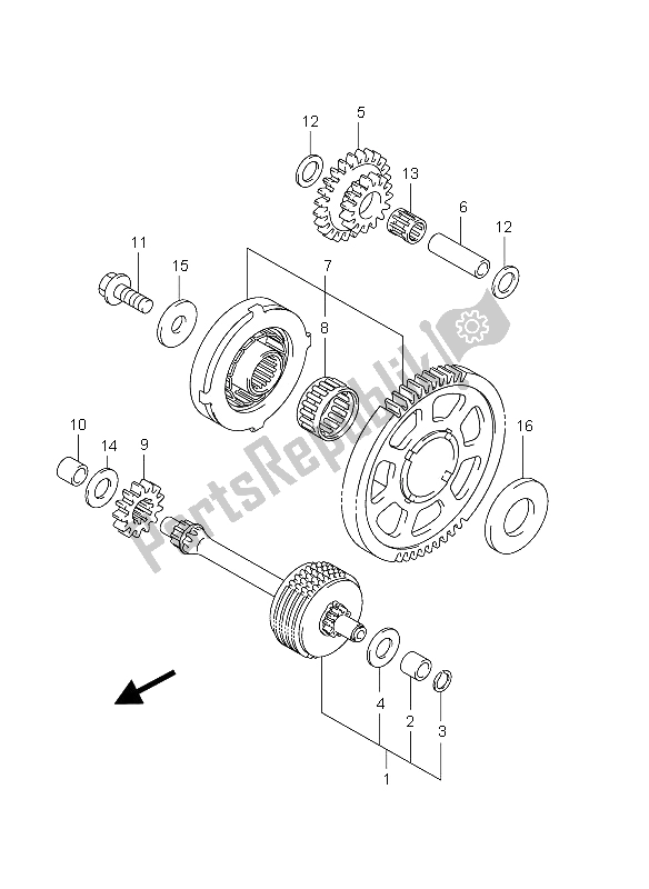 Tutte le parti per il Frizione Di Avviamento del Suzuki GSX R 1000 2012