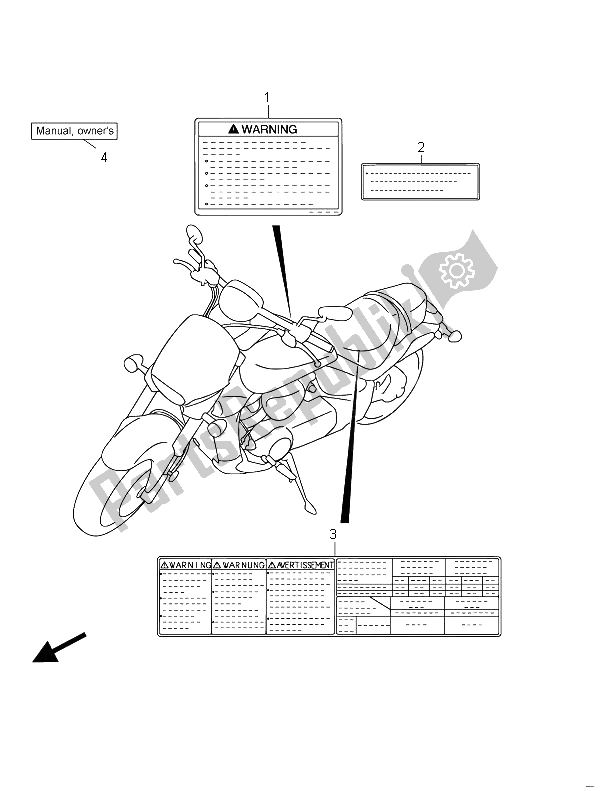 All parts for the Label (vzr1800 E02) of the Suzuki VZR 1800 NZR M Intruder 2011