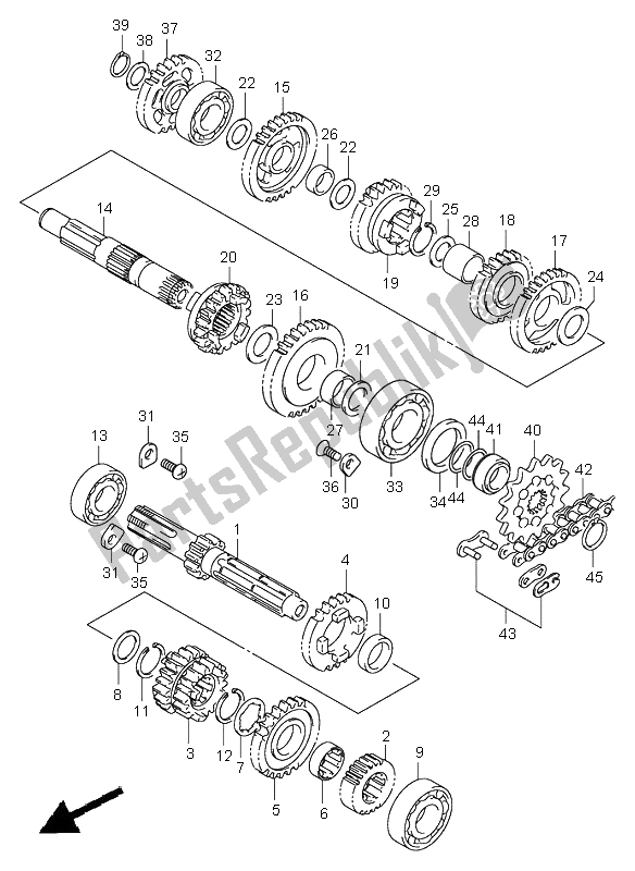 Tutte le parti per il Trasmissione del Suzuki RM 125 2002