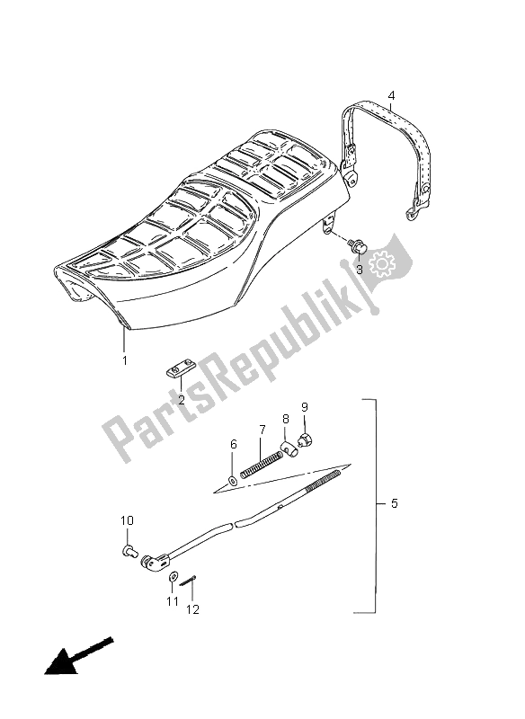 All parts for the Seat of the Suzuki GN 125E 2000