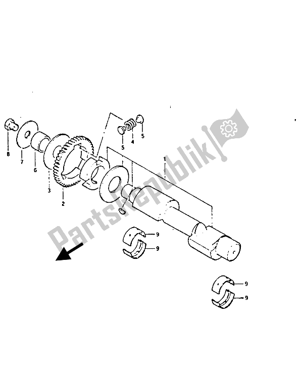 Tutte le parti per il Equilibratore del Suzuki GS 450S 1985