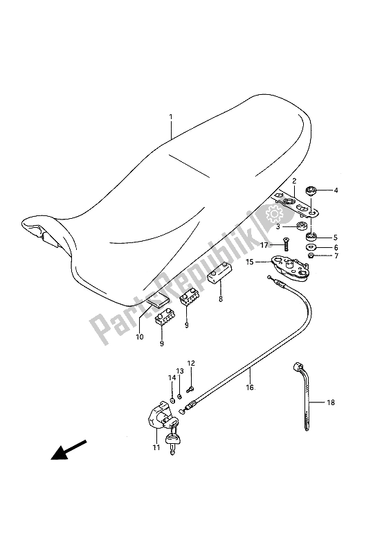 Tutte le parti per il Posto A Sedere del Suzuki GSX 1100F 1989