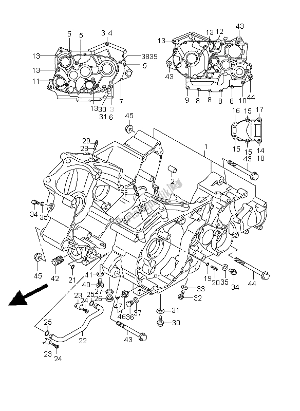 Todas las partes para Caja Del Cigüeñal de Suzuki VZ 800Z Intruder 2008