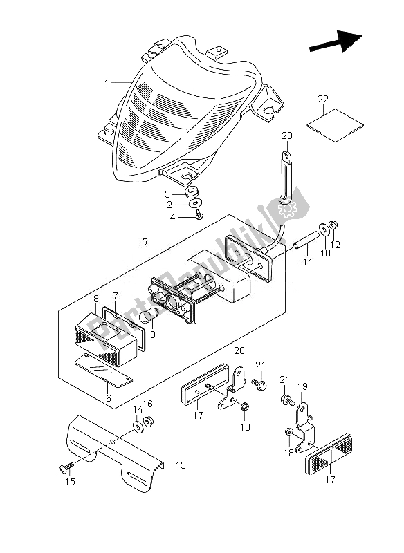 Tutte le parti per il Luce Posteriore (vzr1800z-zu2) del Suzuki VZR 1800 RZ M Intruder 2007