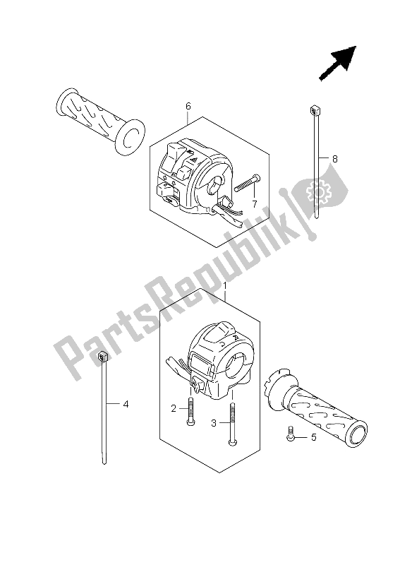 Toutes les pièces pour le Interrupteur De Poignée du Suzuki RV 125 Vanvan 2009