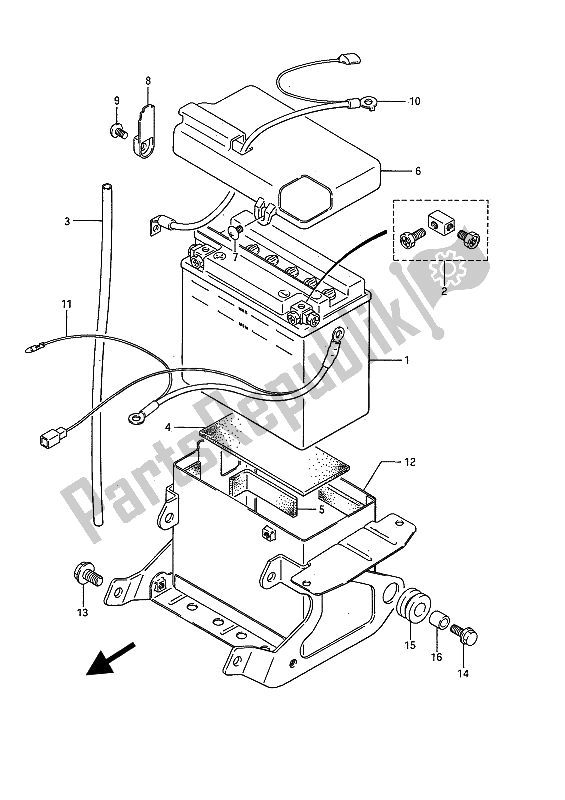 Wszystkie części do Bateria Suzuki VS 750 Glfpefep Intruder 1987
