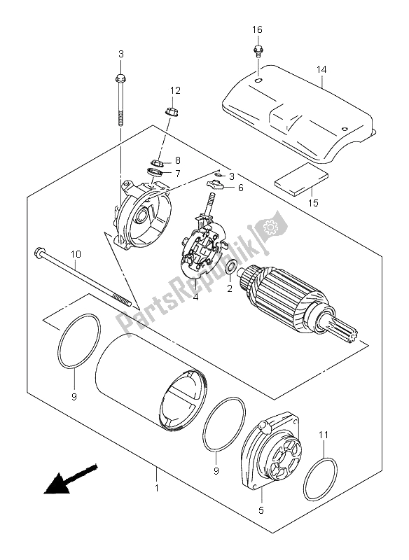 Toutes les pièces pour le Demarreur du Suzuki VL 800Z Volusia 2003