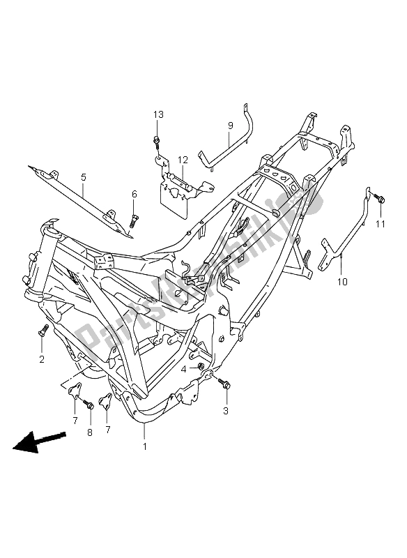 Toutes les pièces pour le Cadre du Suzuki GSX 600F 1998