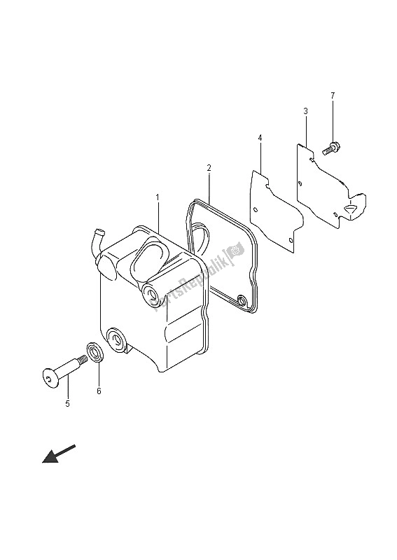 All parts for the Cylinder Head Cover of the Suzuki LT Z 90 Quadsport 2016