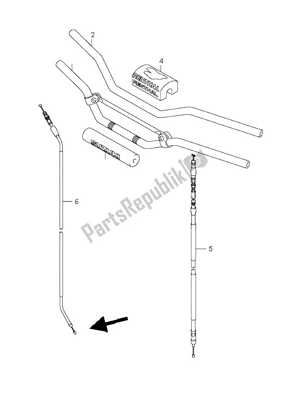 Tutte le parti per il Manubrio del Suzuki RM 250 Z 2006