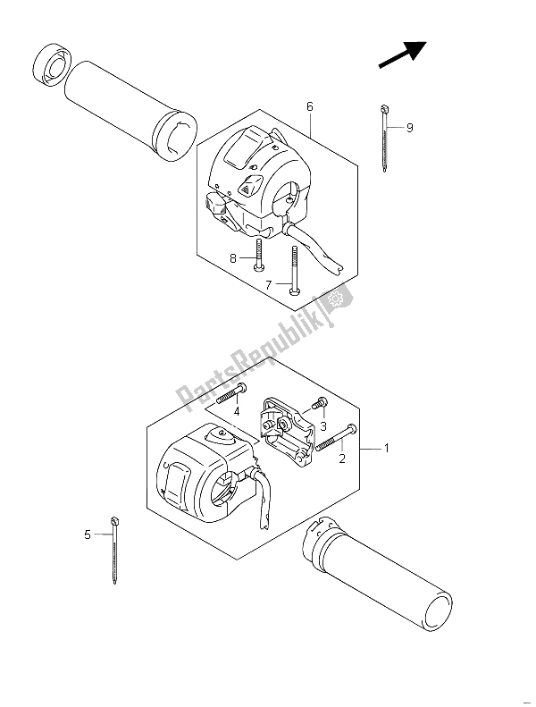 All parts for the Handle Switch (vzr1800 E19) of the Suzuki VZR 1800 NZR M Intruder 2011