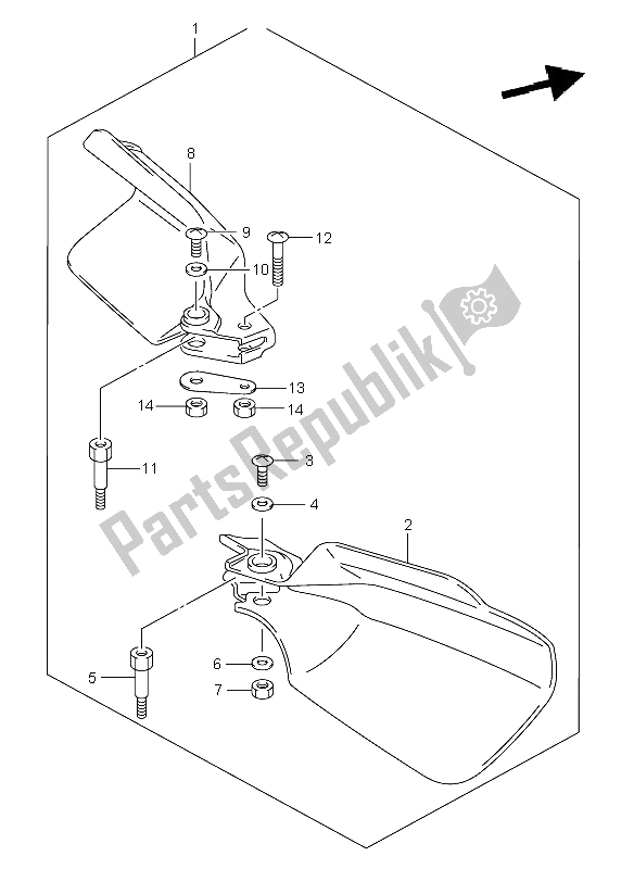 All parts for the Knuckle Cover (e24 Opt) of the Suzuki DR Z 400E 2002