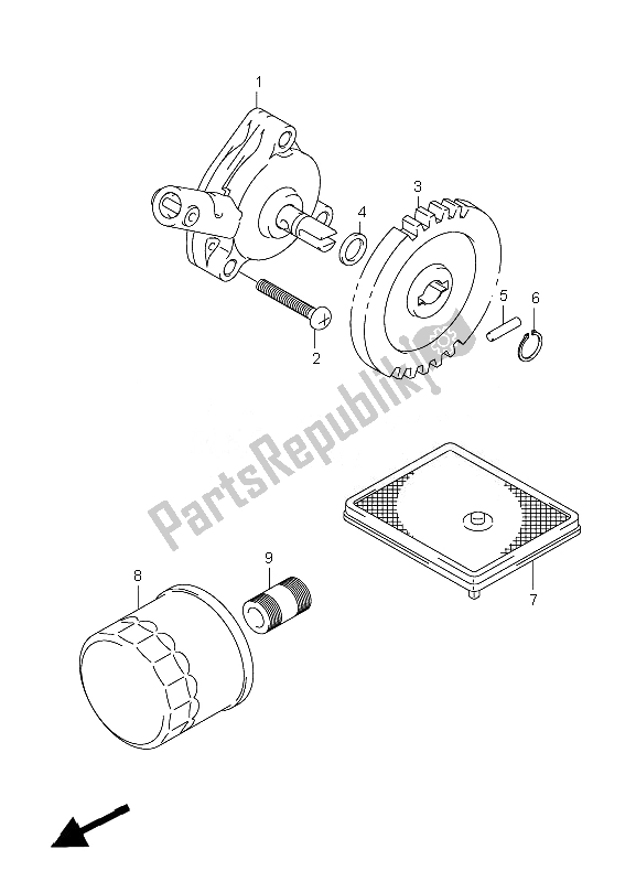 Tutte le parti per il Pompa Dell'olio del Suzuki LT A 450X Kingquad 4X4 2007