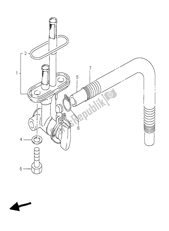All parts for the Fuel Cock of the Suzuki DR 350 SE 1999