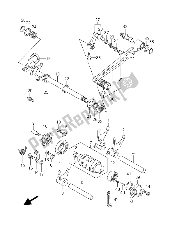 All parts for the Gear Shifting of the Suzuki DL 650 V Strom 2006