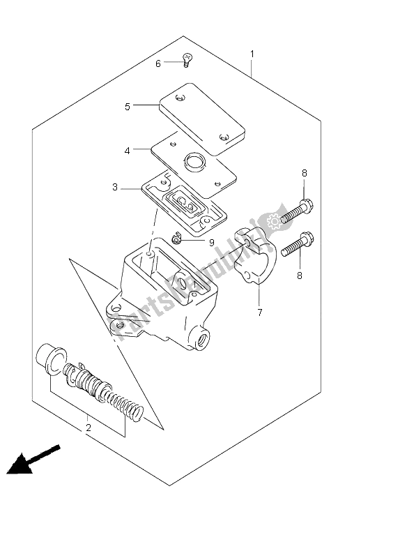 Toutes les pièces pour le Maître-cylindre Avant (gsf1200s) du Suzuki GSF 1200 NS Bandit 2003