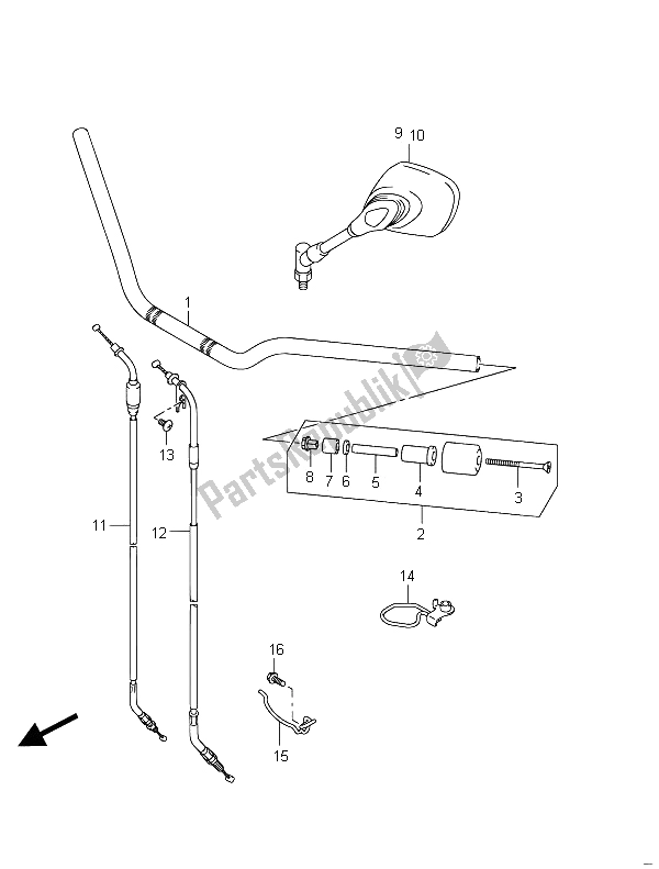 All parts for the Handlebar (gsf650) of the Suzuki GSF 650 Sasa Bandit 2011