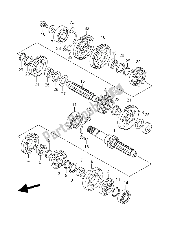 All parts for the Transmission of the Suzuki VL 800C Volusia 2006