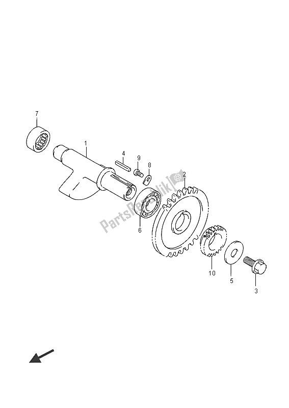 Todas las partes para Equilibrador De Manivela de Suzuki LT A 500X Kingquad AXI 4X4 2016