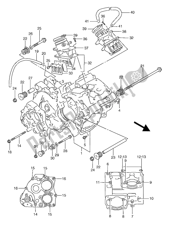 Todas las partes para Caja Del Cigüeñal de Suzuki RGV 250 1992