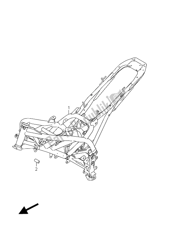 All parts for the Frame (sfv650a E21) of the Suzuki SFV 650A Gladius 2011