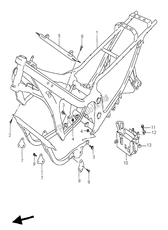 Todas las partes para Marco de Suzuki GSX 750F 1995