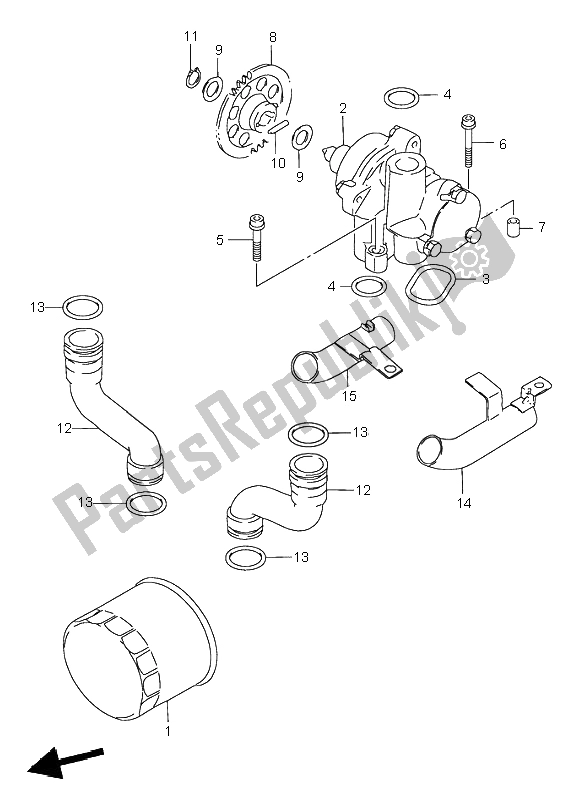 Toutes les pièces pour le La Pompe à Huile du Suzuki GSF 600S Bandit 1996