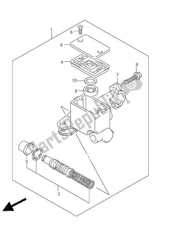 Wszystkie części do Przedni Cylinder G?ówny Suzuki LT A 500 XZ Kingquad AXI 4X4 2012